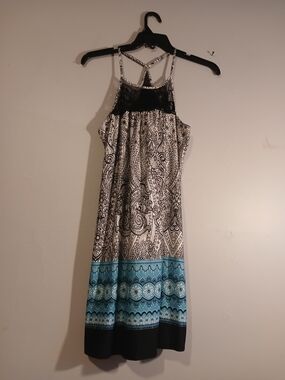 Apt. 9 Black Ladies Print Cami Dress. Size Medium
